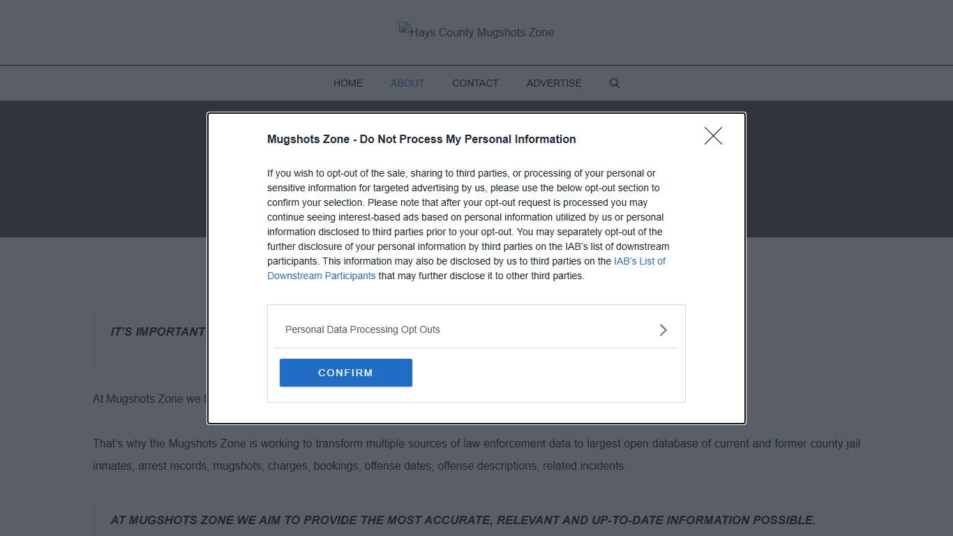 About - Hays County Mugshots Zone